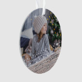 フェスティバル素朴ウッドスタークリスマスキープサケ写真 オーナメント (正面)