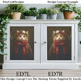 フェスティバル素朴キットン、コート&スカーフED7Lデクページ 薄葉紙