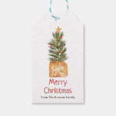 フェスティバル素朴ボホボウスカンジクリスマスツリー ギフトタグ (正面)