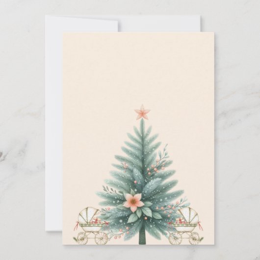 フェスティバル素朴レインボークリスマスベビーシャワー 招待状 (裏面)