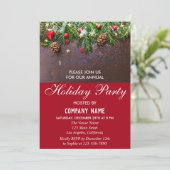 フェスティバル素朴レッドカンパニーホリデークリスマスパーティー 招待状 (スタンド正面)