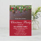 フェスティバル素朴レッドホリデーカントリークリスマスパーティー 招待状 (スタンド正面)