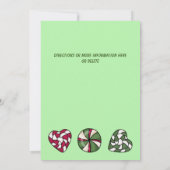 フェスティバル素朴格言クッキーキャンディクリスマスパーティー 招待状 (裏面)