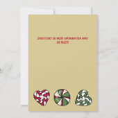 フェスティバル素朴格言クッキーキャンディクリスマスパーティー 招待状 (裏面)