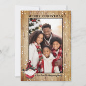 フェスティバル素朴Lumberjack格言クリスマスフォト シーズンカード (正面)