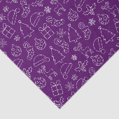 フェスティバル紫と白の冬のクリスマスパターン 薄葉紙 (詳細)
