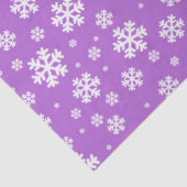 フェスティバル紫と白の冬の雪片パターン 薄葉紙 (詳細)