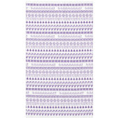 フェスティバル紫と白の象徴的なクリスマスパターン テーブルクロス (正面)