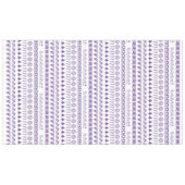 フェスティバル紫と白の象徴的なクリスマスパターン テーブルクロス (正面(横))