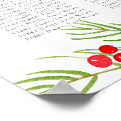 フェスティバル結婚のポインセチア座席表 ポスター (角)