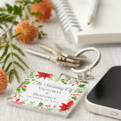 フェスティバル結婚フローラパーソナライズされた キーホルダー (正面右)