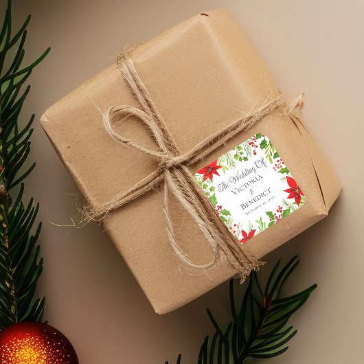 フェスティバル結婚フローラパーソナライズされた スクエアシール