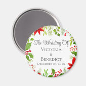 フェスティバル結婚フローラパーソナライズされた マグネット (正面/裏面)