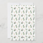 フェスティバル緑の金ゴールドの葉パインウォーター色フローラ シーズンカード (裏面)