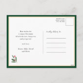 フェスティバル緑の金ゴールドの葉パインウォーター色フローラ シーズンポストカード (裏面)