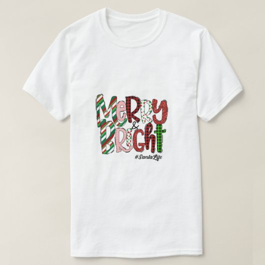フェスティバル編集可能メリークリスマスTシャツ Tシャツ (デザイン正面)