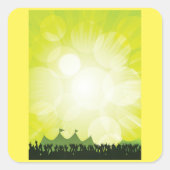 フェスティバル群集シール スクエアシール (正面)