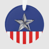 フェスティバル色のシルバースターのような大きなクロム オーナメント (正面)