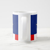 フェスティバル色のシルバースターのような大きなクロム ジャンボコーヒーマグカップ (裏面)