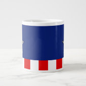 フェスティバル色のシルバースターのような大きなクロム ジャンボコーヒーマグカップ (正面)