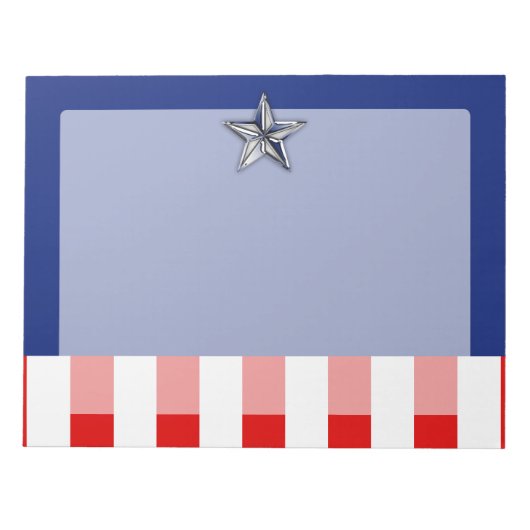 フェスティバル色のシルバースターのような大きなクロム ノートパッド (正面)