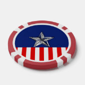 フェスティバル色のシルバースターのような大きなクロム ポーカーチップ (シングル)