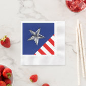 フェスティバル色のシルバースターのような大きなクロム 縁ありカクテルナプキン (インサイチュ)