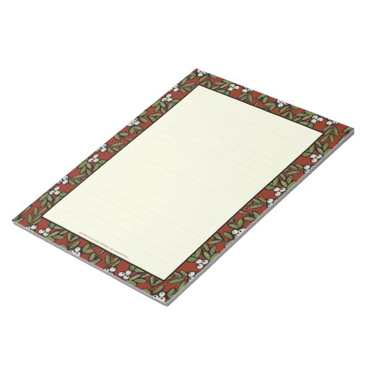 フェスティバル色彩の鮮やかミスタントウの赤い大きなメモ帳 ノートパッド (アングル)