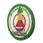 フェスティバル色鮮やかなメリークリスマスツリークリスマス ダーツボード (正面右)