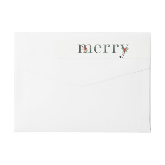 フェスティバル花模様メリー周回ホリデーラベル ラップアラウンドラベル (裏面)