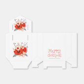 フェスティバル花模様名お洒落メリークリスマス フェイバーボックス (折り畳みなし)
