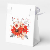 フェスティバル花模様名お洒落メリークリスマス フェイバーボックス (裏面サイド)