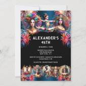 フェスティバル花火カーニバルショーメンサーカスおもしろい 招待状 (正面)