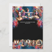 フェスティバル花火カーニバルショーメンサーカスおもしろい 招待状 (裏面)