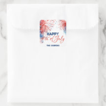 フェスティバル花火ハッピー7月4日名前をカスタムする