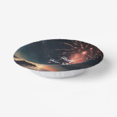 フェスティバル花火台本タイポグラフィ新年おめでとう ペーパーボウル (傾斜あり)