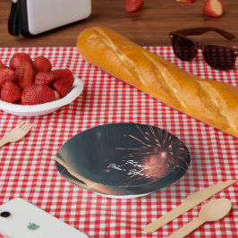 フェスティバル花火台本タイポグラフィ新年おめでとう ペーパーボウル