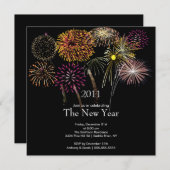 フェスティバル花火新年パーティの招待状 招待状 (正面/裏面)