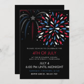 フェスティバル花火7月4日パーティの招待状 招待状 (正面/裏面)