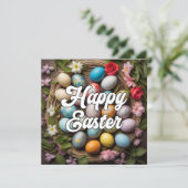 フェスティバル芸術的イースターエッグコラージュ カード (スタンド正面)