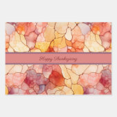 フェスティバル葉テラッツォエフェクト名前をカスタムする ラッピングペーパーシート (正面3)