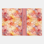 フェスティバル葉テラッツォエフェクト名前をカスタムする ラッピングペーパーシート (正面)