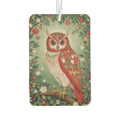 フェスティバル葉フクロウパーソナライズされた カーエアーフレッシュナー (裏面)