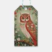 フェスティバル葉フクロウパーソナライズされた ギフトタグ (裏面)
