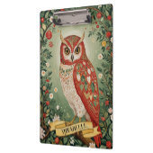 フェスティバル葉フクロウパーソナライズされた クリップボード (左)
