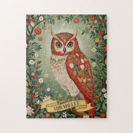 フェスティバル葉フクロウパーソナライズされた ジグソーパズル