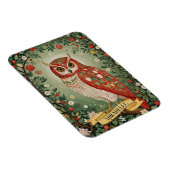 フェスティバル葉フクロウパーソナライズされた マグネット (右側)