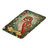 フェスティバル葉フクロウパーソナライズされた マグネット (左側)