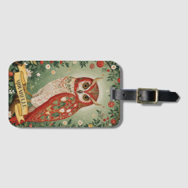 フェスティバル葉フクロウパーソナライズされた ラゲッジタグ