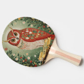 フェスティバル葉フクロウパーソナライズされた 卓球ラケット (横)